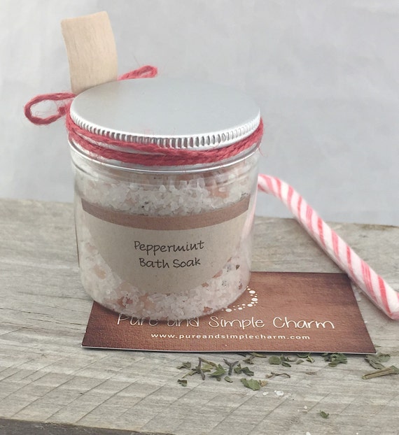 Peppermint Bath Soak Peppermint Bath Salts by PureandSimpleCharm