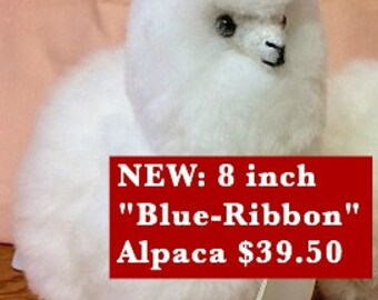Baby Alpaca Fur Toy Alpaca. Handmade and Extra Soft Stuffed Animals - Terrific Cute Gift for Mother's Day, Father's Day, Valentine's Day.