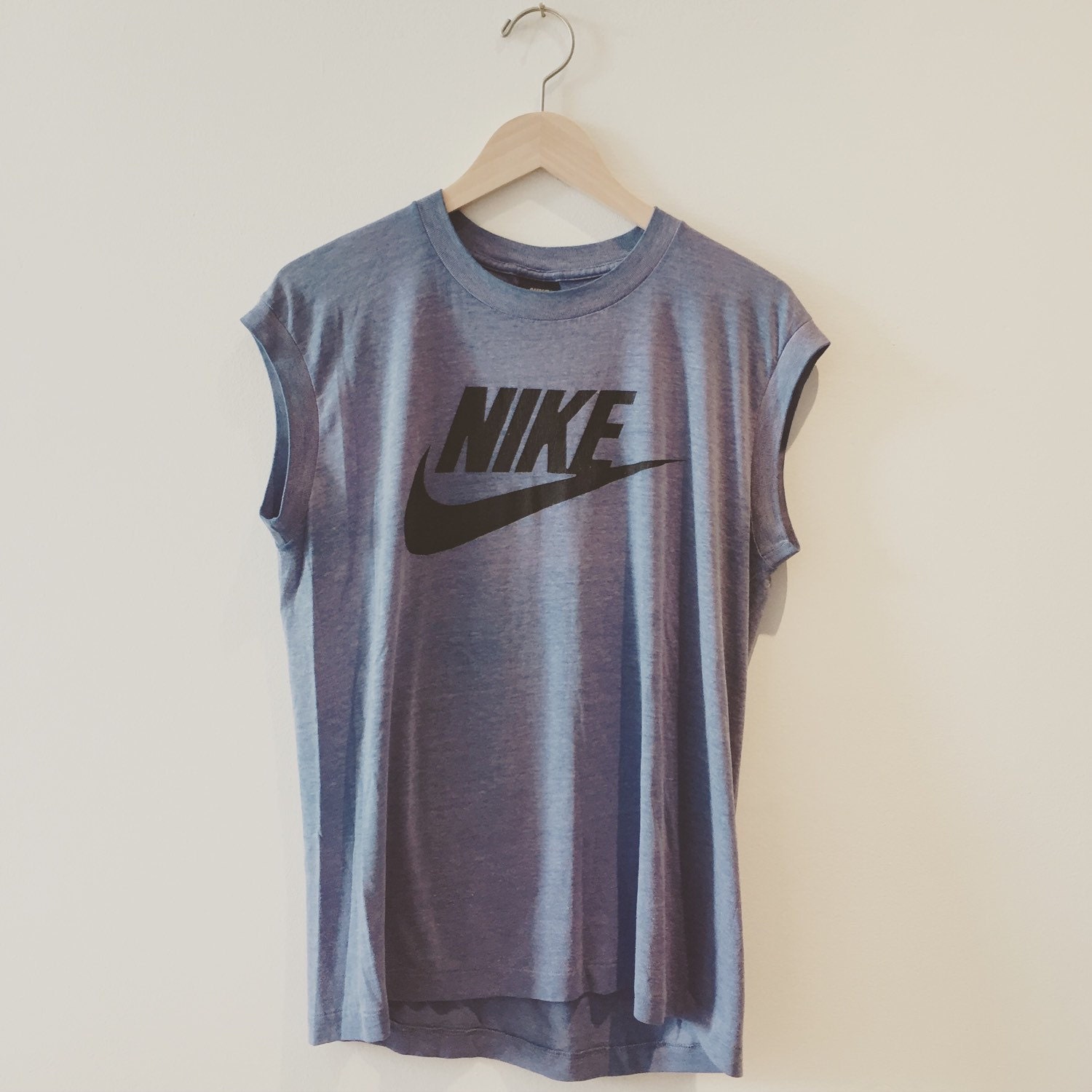 Vintage Blue Lable Mens Nike Cut Off T Shirt by TheCreepAndHound