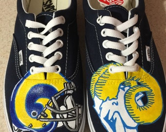 LA RAMS Adult Custom Vans Shoes