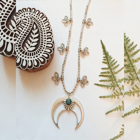 Hilaya Mini Squash Blossom Necklace // handmade // silver