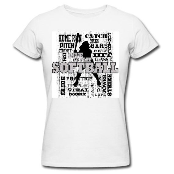 Softball Softball Shirts Women's Softball Tee by XtremeSparkle