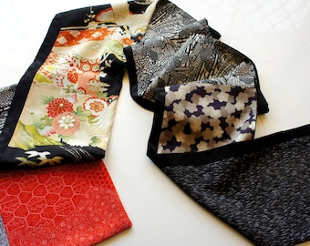 Japanese silk kimono hand made scarf made from new material **S63**