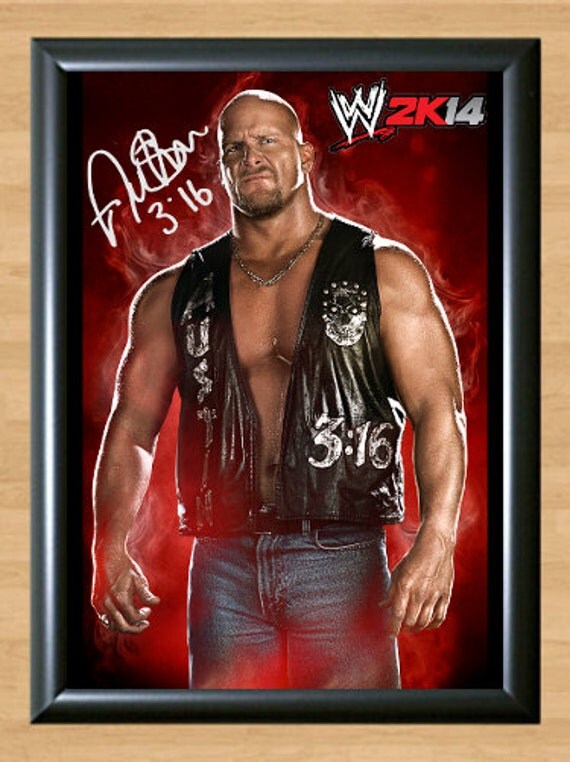 STONE COLD Steve Austin WWE Signed Autographed by TrendyPostersAU