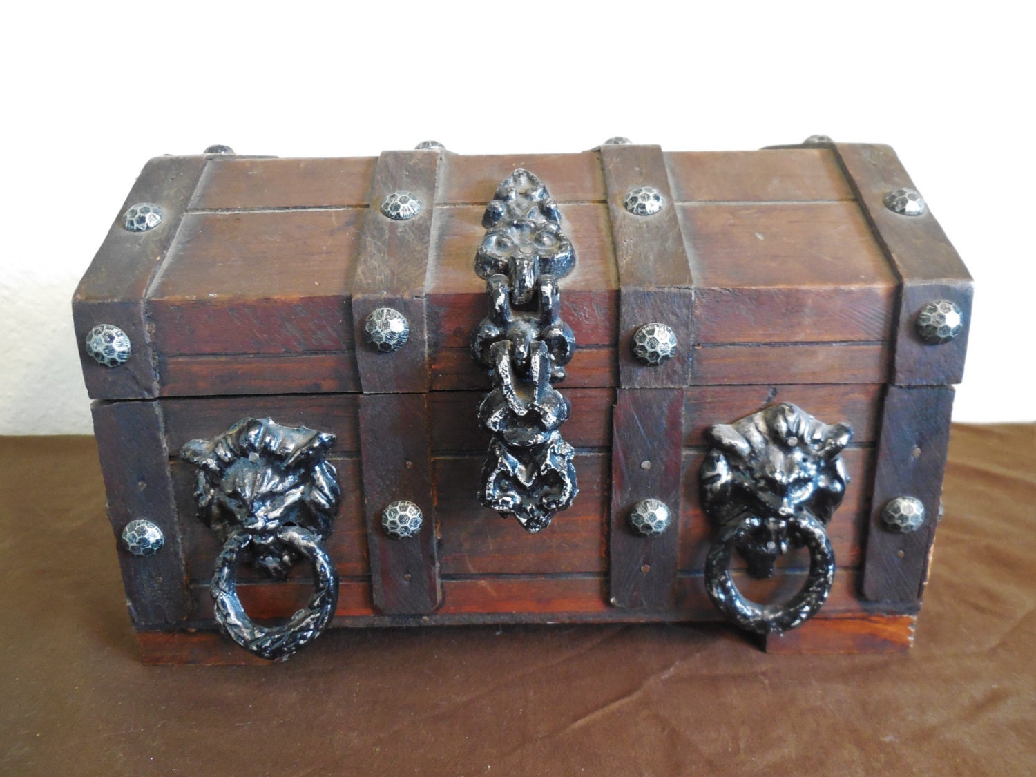 Steampunk Pirate Treasure Chest Decorative Trinket Box.