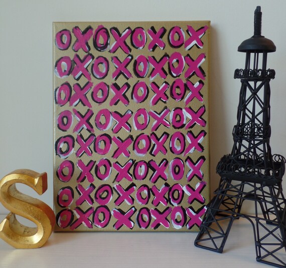 Kate Spade Inspired Canvas Acrylic Painting by SomethingPrettyArt