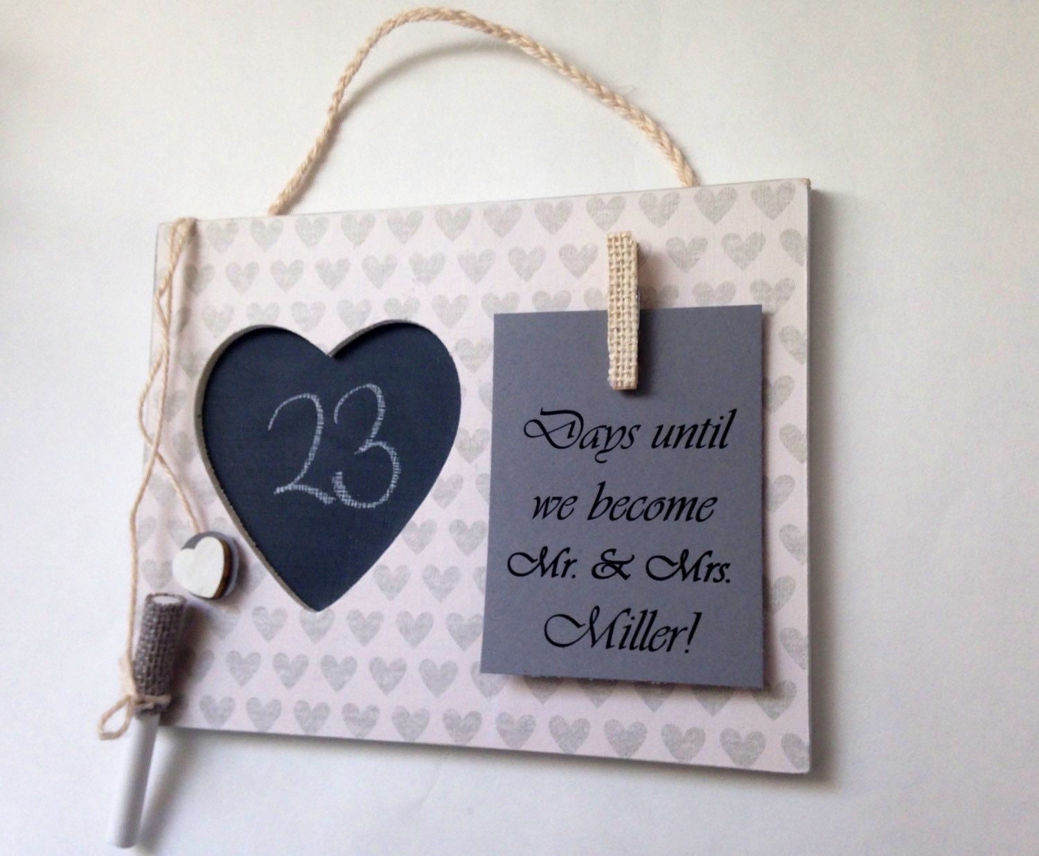 Engagement party gift Wedding countdown