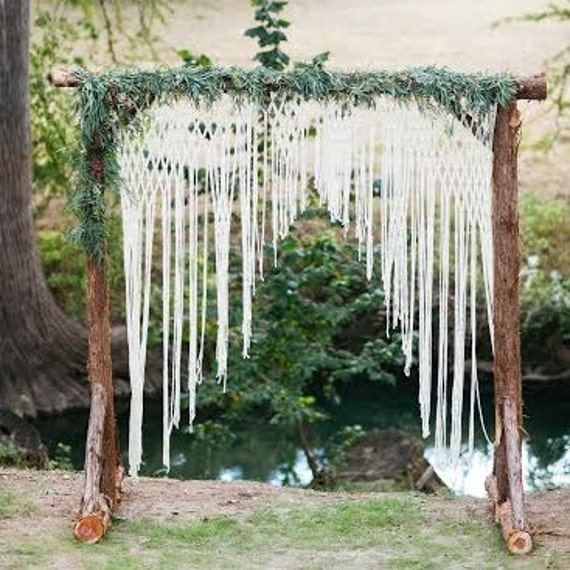 Boho Wedding Arch for Altar or Home Decor Unique Macrame 