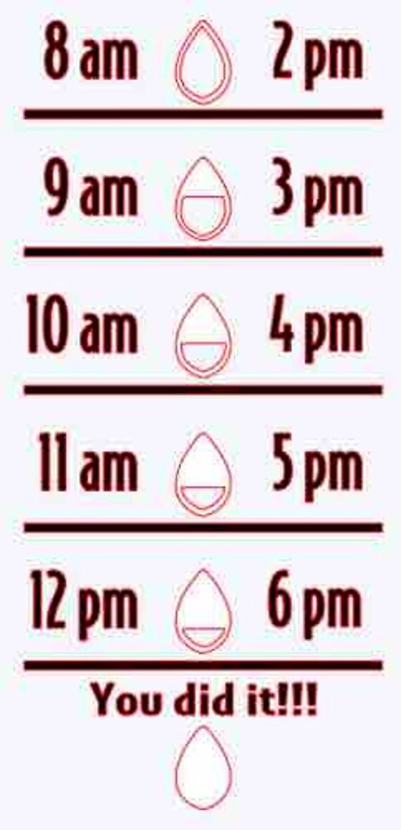 Make your own water bottle time markings with this cutting