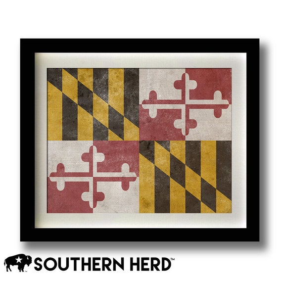 Maryland Flag Print 11x14