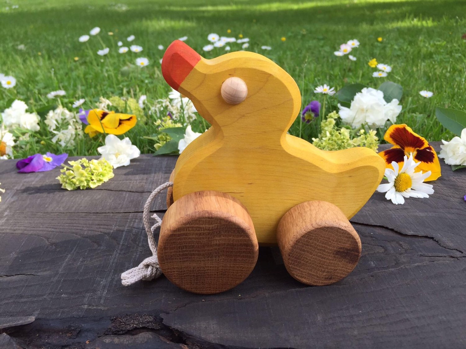 Big Toy Wooden Duck Pull Along Toy Kids gift Baby gift