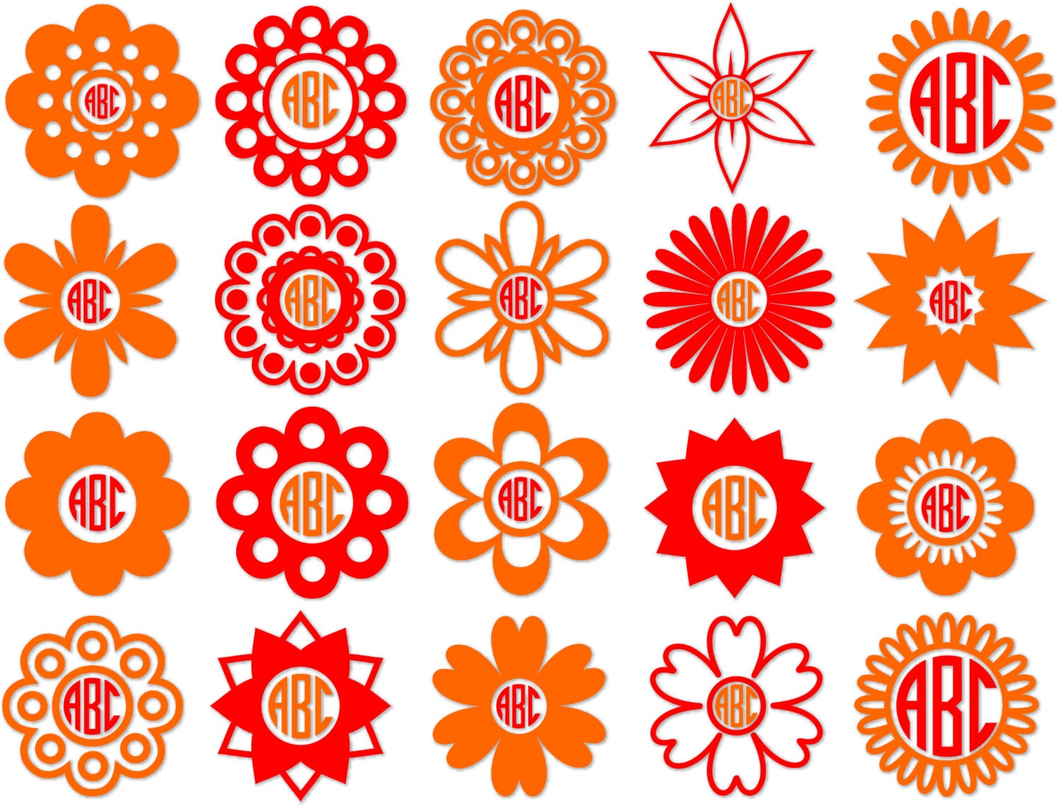 Free Free 79 Flower Svg Monogram SVG PNG EPS DXF File