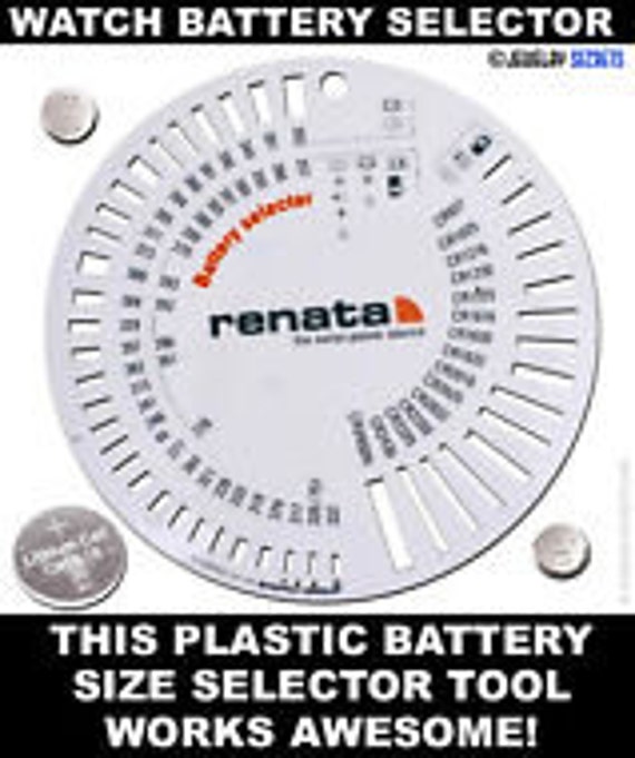 Watch Battery Size Measure Gauge chart for by alfindingsltd