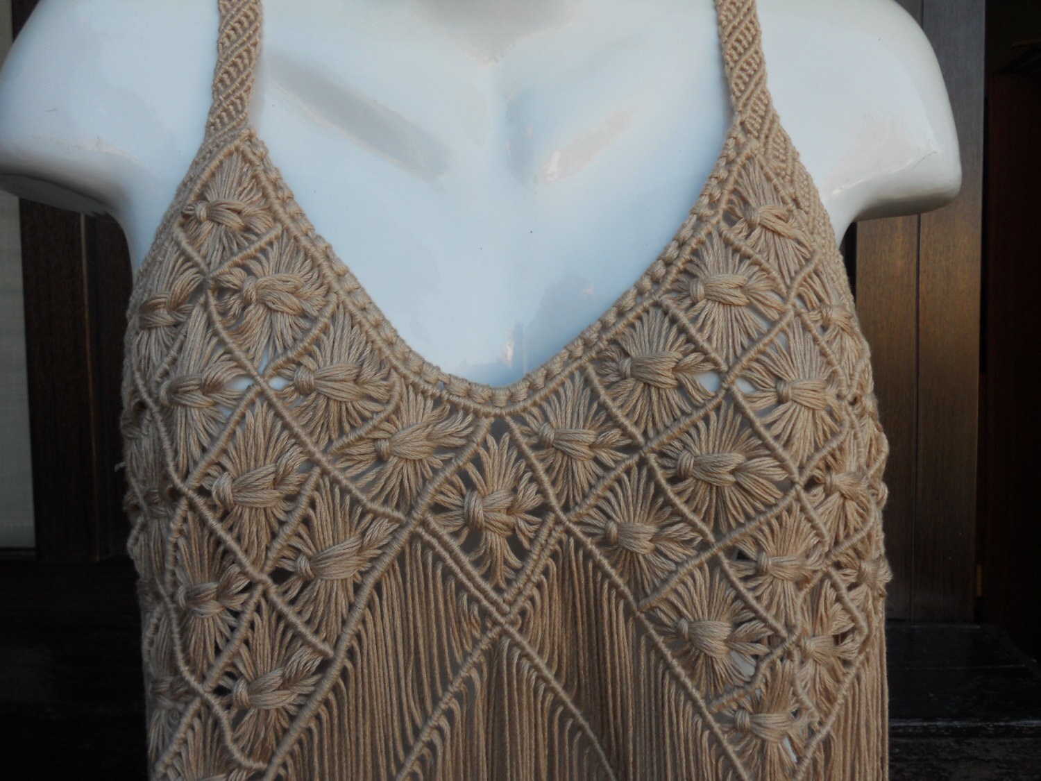 Crochet boho dress. Bohemian clothing. Macrame by KateNikolova