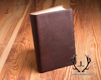 Womens Leather Bible Cover, Basic Leather Book Cover, Genuine Leather Bible Cover, Leather Book Cover,Leather Bible Cover, Book Cover, WBC#5
