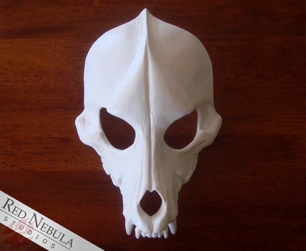 Wolf Skull Mask Blank Cast Resin Skull Canine by RedNebulaCosplay