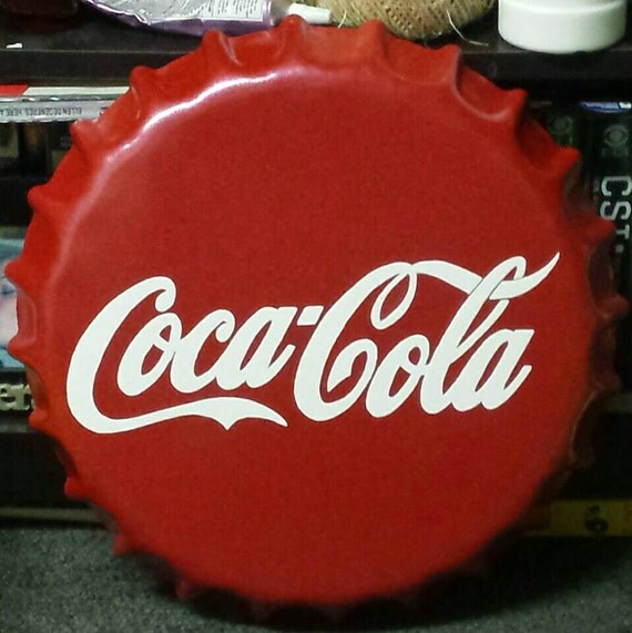 CocaCola metal bottle cap sign