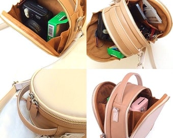 Fujifilm Instax Mini Camera Case Shoulder Bag Beige with Protective Layer Inside
