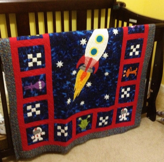 Items similar to Custom Design Quilt Outer Space Theme on Etsy