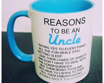 Reasons to be a uncle mug coffee mug personalized mug brother gift coffee baby announcement uncle gift new uncle uncle coffee mug funny mugs