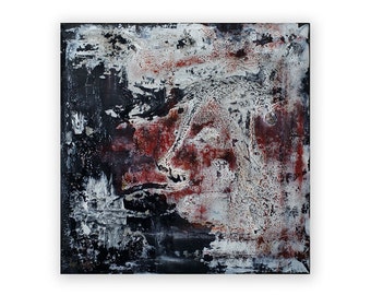 art abstract original painting mixed media on canvas