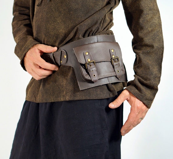THAI BELT Handmade Leather Utility Belt With Pockets