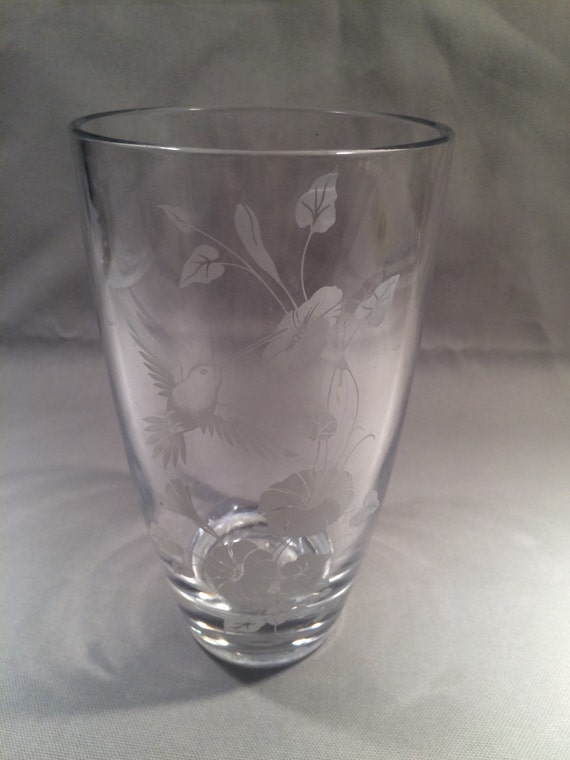 Items similar to Crystal Vase, Avon Hummingbird collection on Etsy