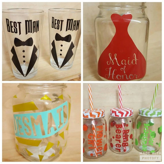 Custom Wedding Party Gifts by GinaMDesign on Etsy