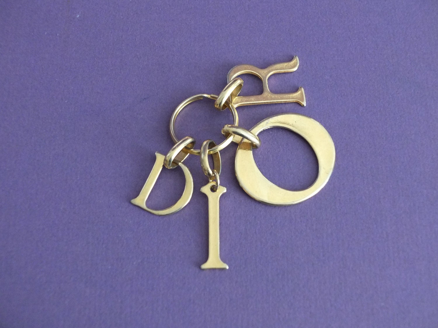 Christian Dior gem / Keychain for C.D. vintage french 80's