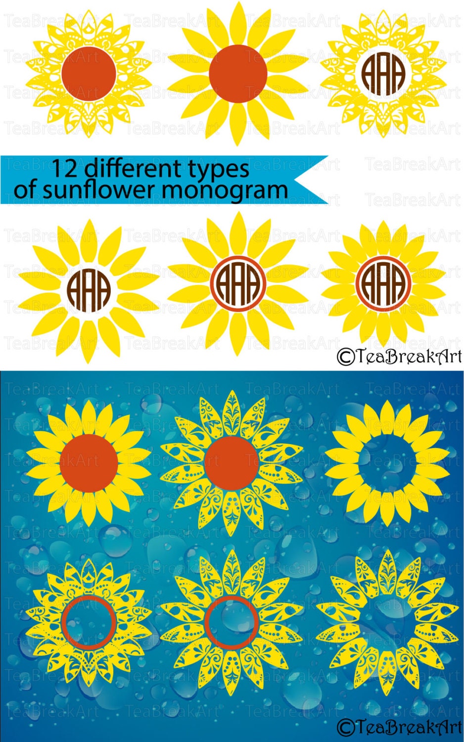 Download Sunflower Digital Cutting Files SVG PNG EPS Instant Download