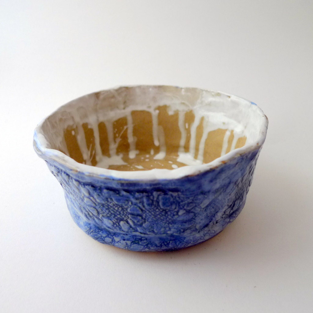 Handbuilt ceramic bowl handmade earthenware bowl OOAK pottery