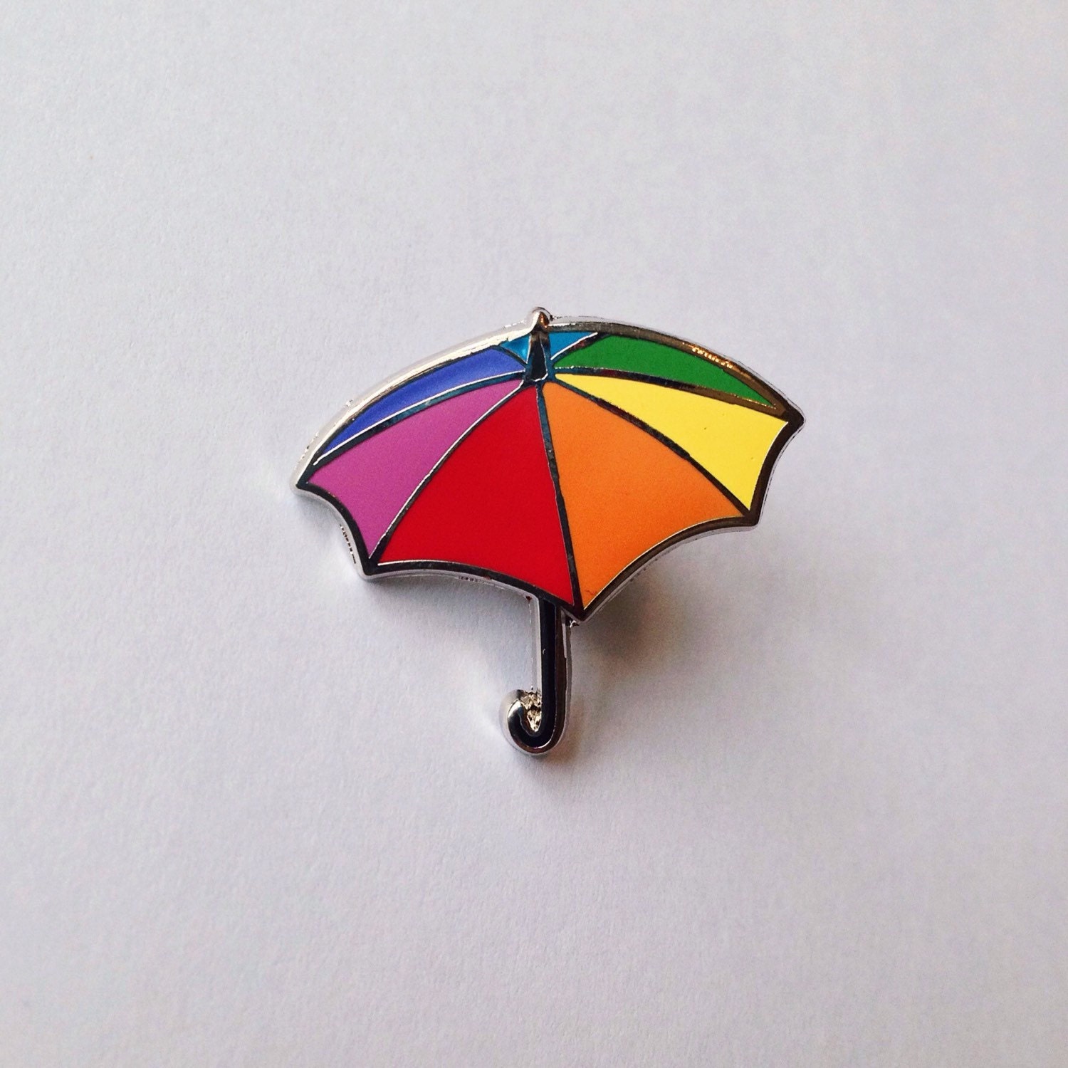 Rainbow Umbrella Enamel Pin Rainbow Pin Lapel Pin Hat