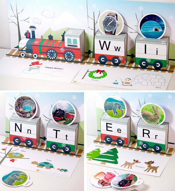 Alphabet train Educational Play Creative Play Kids Room