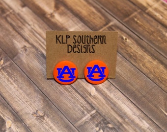 Auburn Earrings / Studs / SEC / Auburn / AU / War Eagle