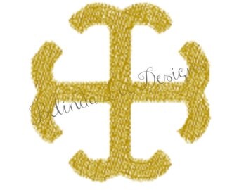 St Mary Cross Embroidery Design | Design Only | Design Pack Includes Five Sizes from .5 to 3.5 inches | Fits 4 x 4 Hoop