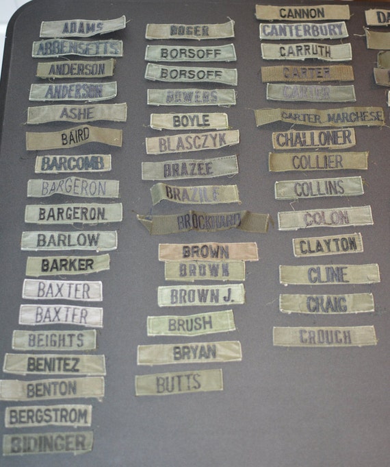 Military US Army Soldier Name Tape Patches Vintage Uniform