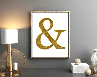Ampersand Wall Art ampersand rose gold letters & printable poster ampersand Ampersand Wall Art ampersand rose gold letters & printable poster ampersand