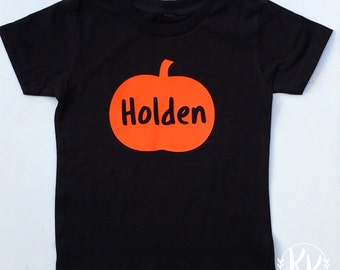 Halloween Shirt, Boys Halloween Shirt, Girls Halloween Shirt, Pumpkin Shirt, Personalized Pumpkin Shirt