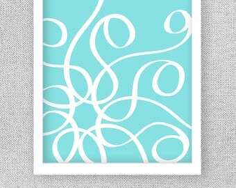 Aqua Printable Art, Abstract Art, Abstract Print, Printable Wall Art, Minimalist Art, Minimalist Print, Modern Print, Bedroom Wall Art