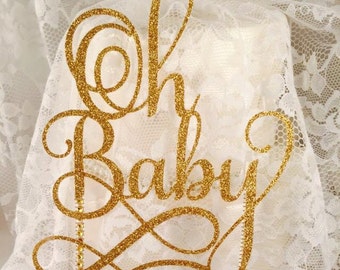 Oh Baby Cake Topper - Oh Baby Baby Shower - Oh Baby Party Decorations - Oh Baby Party Decor - Oh Baby Shower Party Cake Topper - Girl or Boy