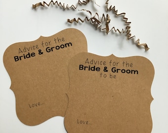 Advice Cards for the Bride & Groom, Wedding Advice Cards, Words of Wisdom for the couple, Well Wishes, Wedding