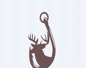 Duck Deer and Hook in Svg eps dxf Ai and PNG by JenCraftDesigns