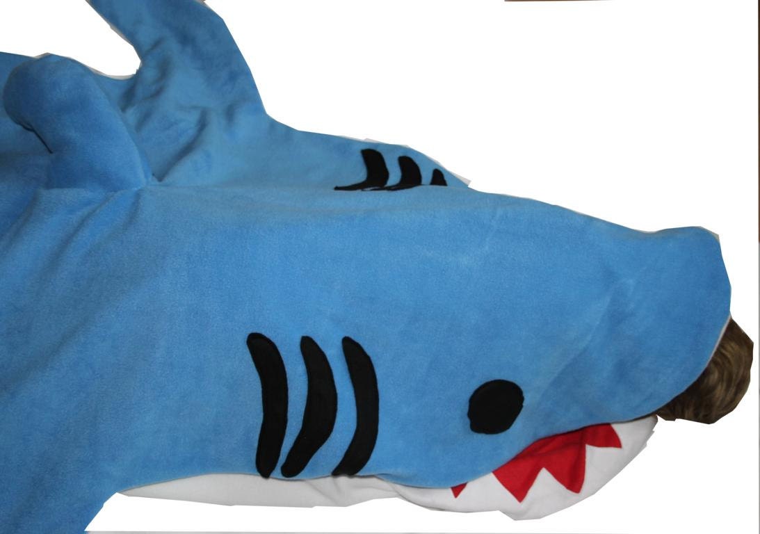 big shark bag sleeping bag adult gray or blue