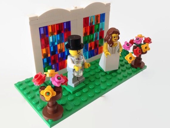 Lego Wedding Cake Topper Customised Stained Glass Windows