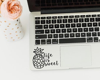 Pineapple Vinyl Decal - Life is Sweet Car Decal - Car Sticker