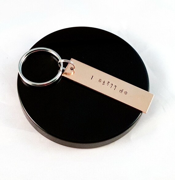 Bronze anniversary keychain i still do keyring handstamped