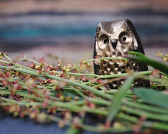 Handmade Ceramic owl whistle