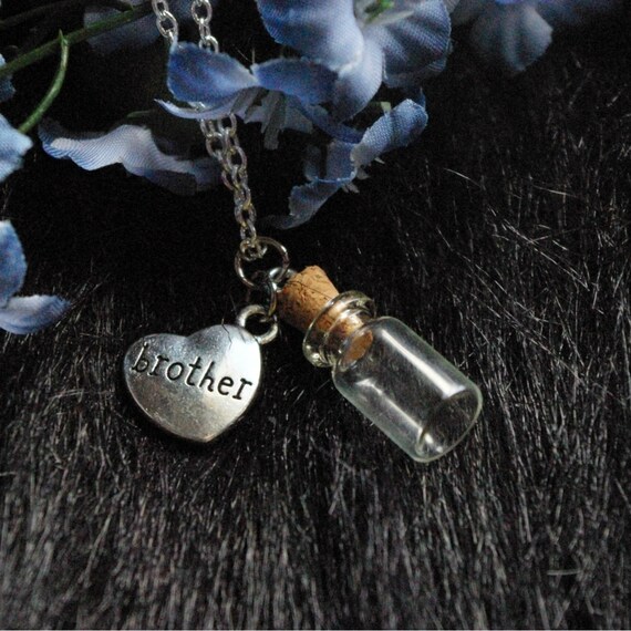 Memorial Necklace for Brother Urn Vial Necklace by ReiligDesigns
