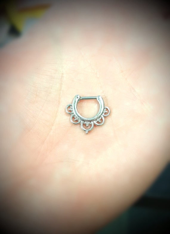 Septum Daith Rook Clicker 16g Piercing Surgical Steel 316L