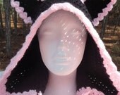 With Color options,Cat Hood with gloves, Cat Hooded Scarf, Cat Scoodie, Clip on ears, Kids, Teens, Adults